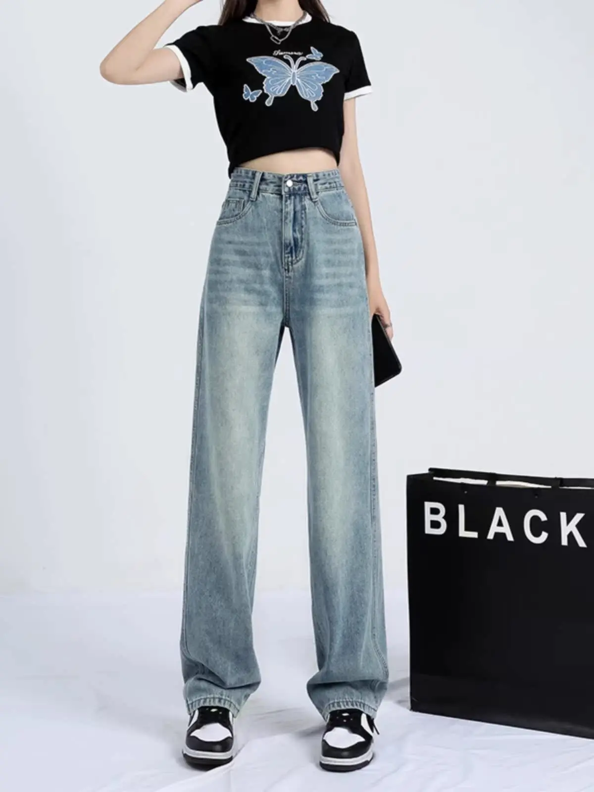 Light Wash High Waist Silk Denim Jeans Women's Small Size Casual Thin Straight Leg Wide Leg Pants Summer New Style
Light Wash High Waist Silk Denim Jeans Women's Small Size Casual Thin Straight Leg Wide Leg Pants Summer New Style