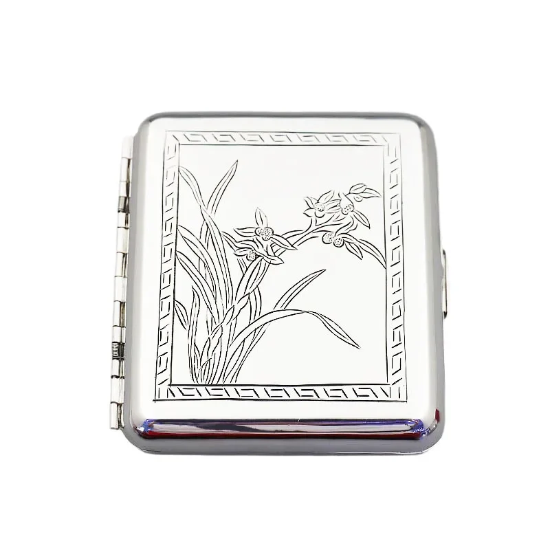 Sterling silver cigarette case, Meilan bamboo chrysanthemum, Xiangyun foot silver 999 handmade cigarette set universal for men
Sterling silver cigarette case, Meilan bamboo chrysanthemum, Xiangyun foot silver 999 handmade cigarette set universal for men