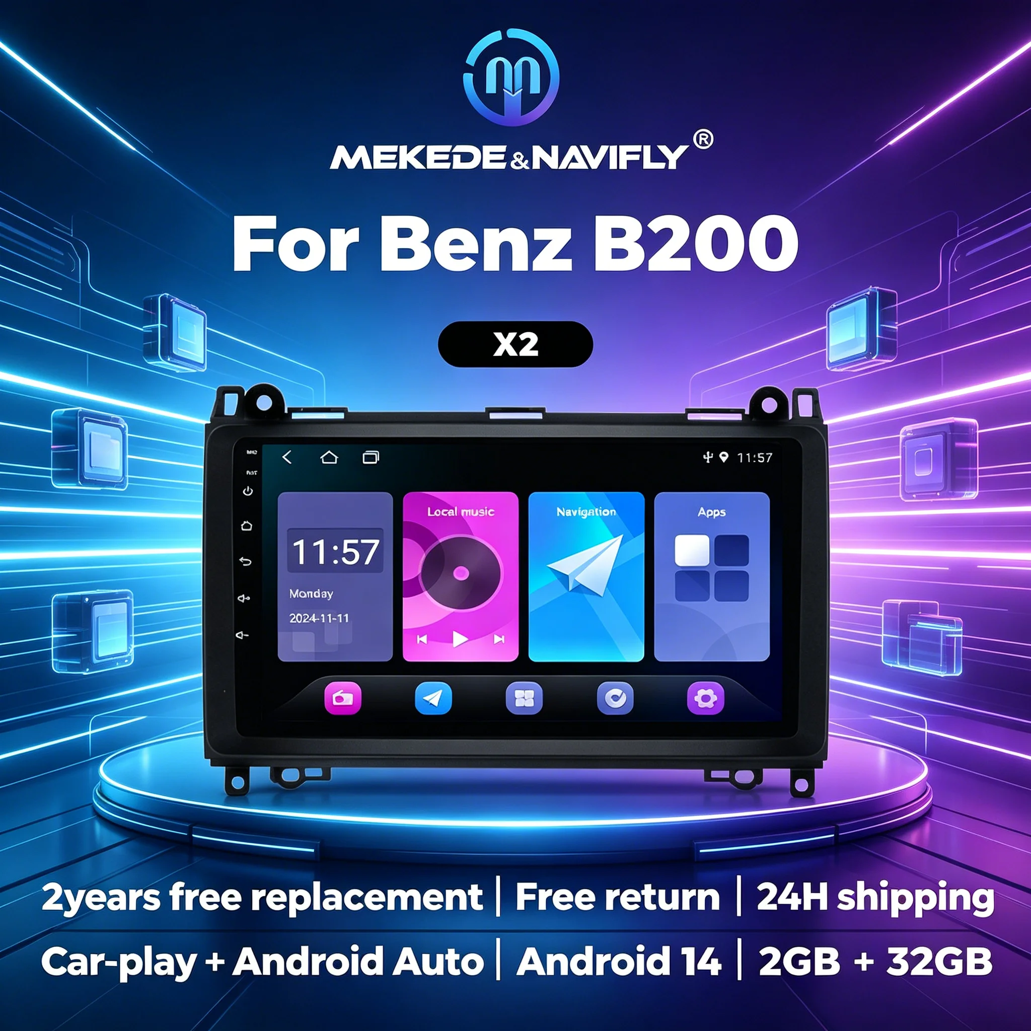Android 14 Car Radio For Mercedes Benz B200 Sprinter W906 W639 AB Class W169 W245 Viano Vito Multimedia GPS Stereo Video Player
Android 14 Car Radio For Mercedes Benz B200 Sprinter W906 W639 AB Class W169 W245 Viano Vito Multimedia GPS Stereo Video Player