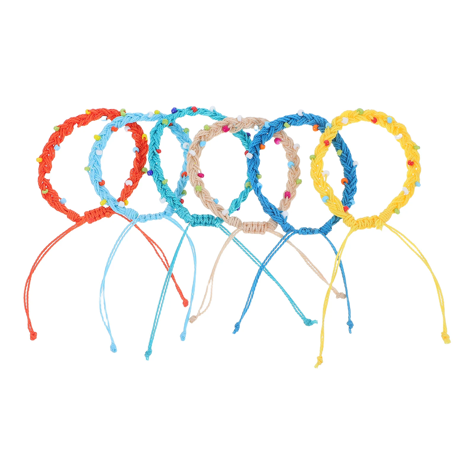 6pcs Hand Woven Bracelets Braided Rope Beads Jewelry Making Supplies Wax Coated Cord Round Thread Waterproof Lightweight
6pcs Hand Woven Bracelets Braided Rope Beads Jewelry Making Supplies Wax Coated Cord Round Thread Waterproof Lightweight