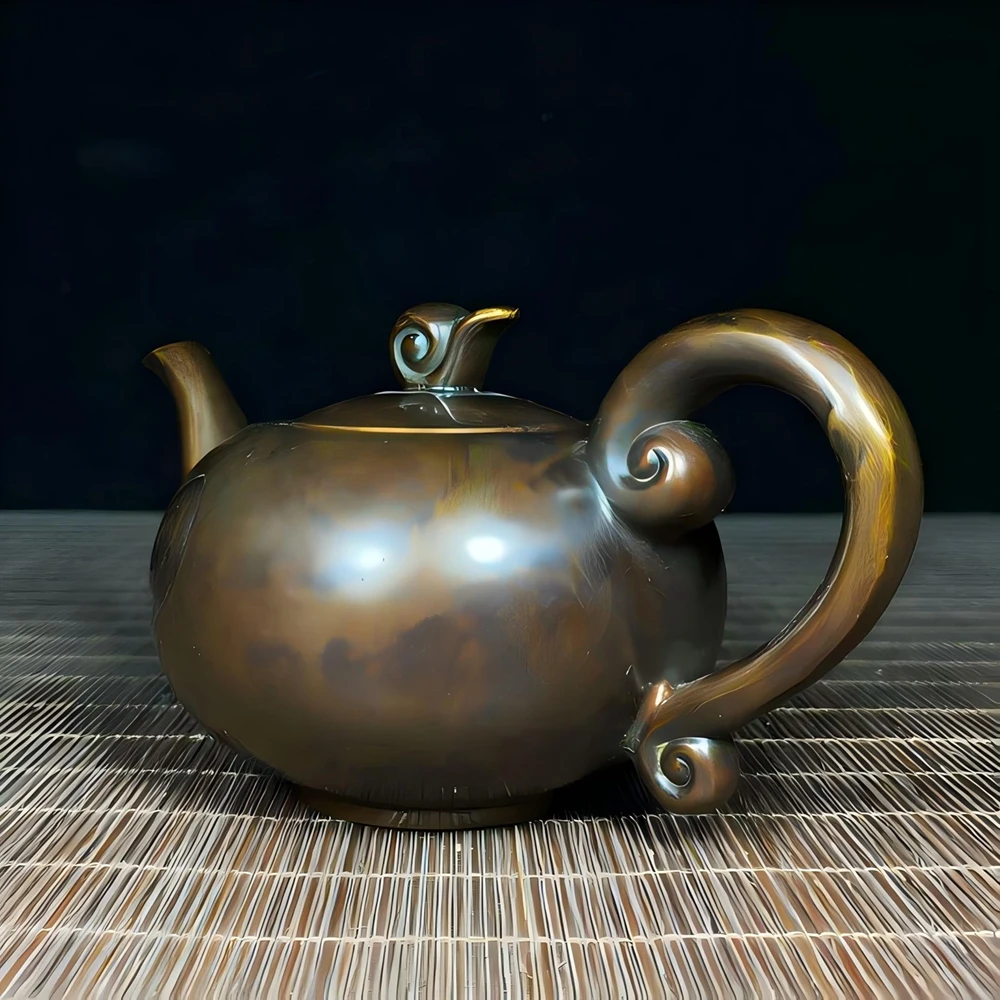 Pure Copper Auspicious Cloud Pattern Handle Teapot Office Opening Gift Decor Crafts
Pure Copper Auspicious Cloud Pattern Handle Teapot Office Opening Gift Decor Crafts