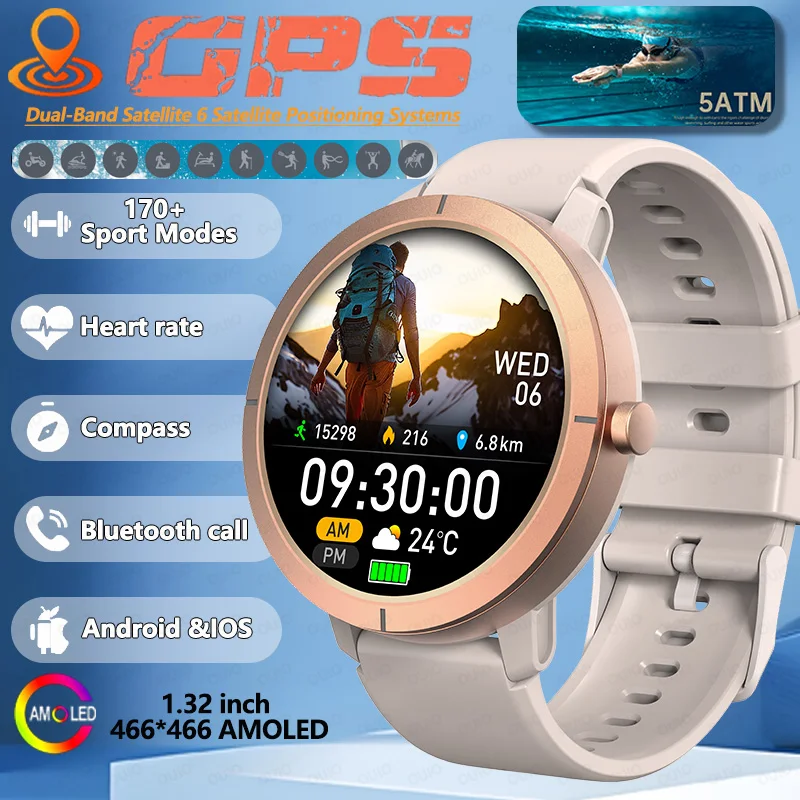 Новинка 2025 года, водонепроницаемые женские умные часы 5ATM, GPS-компас, барометр, мониторинг высоты и здоровья, 170+ спортивных режимов, BT Call, умные часы
Новинка 2025 года, водонепроницаемые женские умные часы 5ATM, GPS-компас, барометр, мониторинг высоты и здоровья, 170+ спортивных режимов, BT Call, умные часы