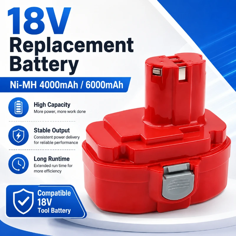 6000mAh Suitable for Makita 18V Nickel Hydrogen Battery Nickel Insulated Drill Electric Tool Charging Large Capacity Battery
6000mAh Suitable for Makita 18V Nickel Hydrogen Battery Nickel Insulated Drill Electric Tool Charging Large Capacity Battery
