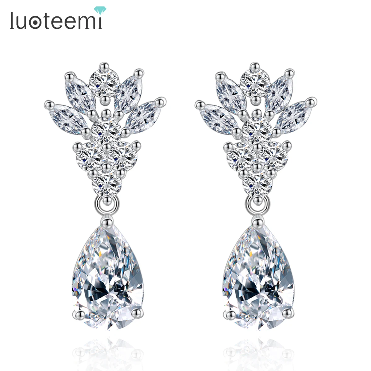 LUOTEEMI Brand Wedding Bridal Romantic Water Drop Earrings for Women Crystal Dangle Girl Accessories Korean Fashion Friend Gifts
LUOTEEMI Brand Wedding Bridal Romantic Water Drop Earrings for Women Crystal Dangle Girl Accessories Korean Fashion Friend Gifts