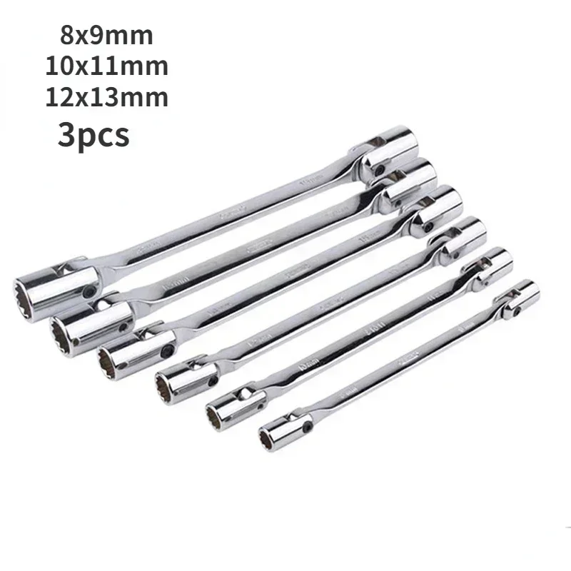 3pcs Metric Double 12 point PT Swivel Head Flexible Socket Wrench Spanner CRV steel Tool
3pcs Metric Double 12 point PT Swivel Head Flexible Socket Wrench Spanner CRV steel Tool
