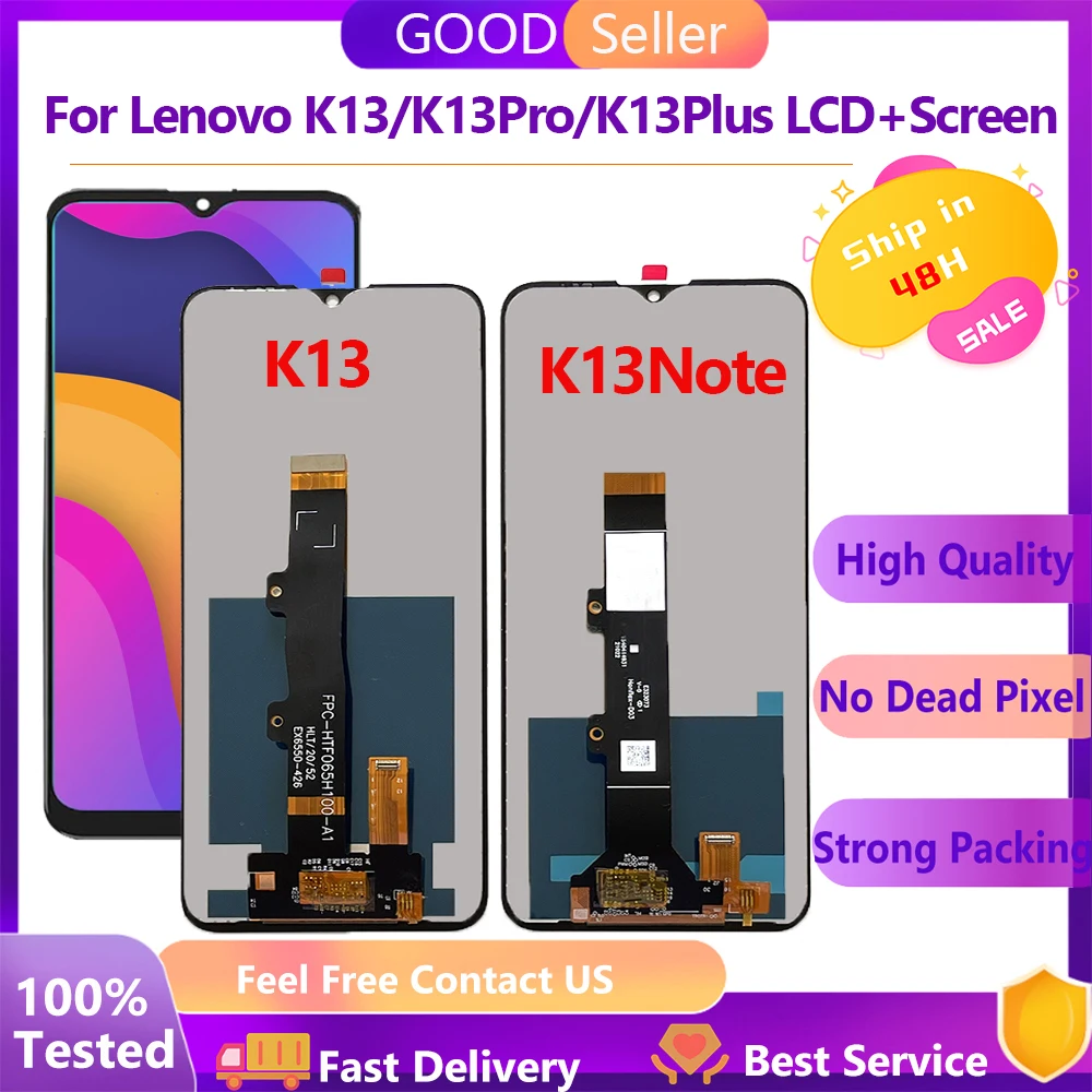 Black For Lenovo K13 / K13 Note / K13 Pro XT2129-3 LCD Screen Display Touch Panel Digitizer Assembly Black For Lenovo K13 / K13
Black For Lenovo K13 / K13 Note / K13 Pro XT2129-3 LCD Screen Display Touch Panel Digitizer Assembly Black For Lenovo K13 / K13
