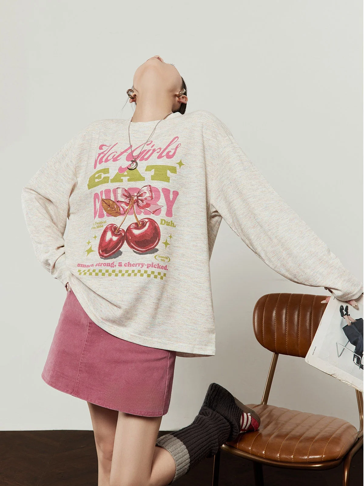 Cherry Blossom Print Women's T-shirt Light Pink Loose Casual Style Long Sleeve round Neck Top Breathable Comfortable Spring N...
Cherry Blossom Print Women's T-shirt Light Pink Loose Casual Style Long Sleeve round Neck Top Breathable Comfortable Spring N...