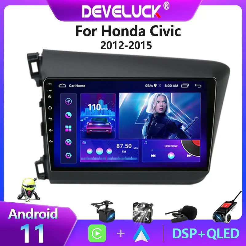 Android 11 2 Din Car Radio Multimedia Video Player for Honda Civic 2012-2015 Navigation GPS Carplay Auto DVD Stereo Screen QLED
Android 11 2 Din Car Radio Multimedia Video Player for Honda Civic 2012-2015 Navigation GPS Carplay Auto DVD Stereo Screen QLED