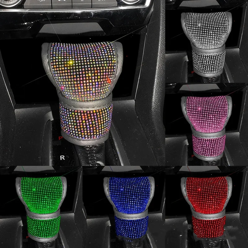 Bling Bling Car Shift Gear Cover Leather Auto Gear Shift Knob Cover Universal Crystal Rhinestones Car Accessories for Women
Bling Bling Car Shift Gear Cover Leather Auto Gear Shift Knob Cover Universal Crystal Rhinestones Car Accessories for Women