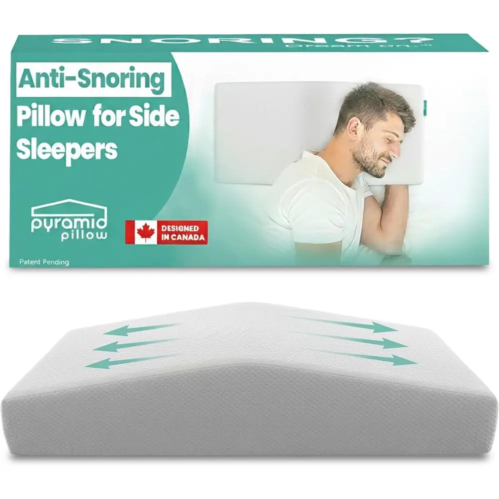 Memory Foam Side Sleeper Pillow for Snoring Relief and Patent-Pending Anti-Snoring Solution
Memory Foam Side Sleeper Pillow for Snoring Relief and Patent-Pending Anti-Snoring Solution