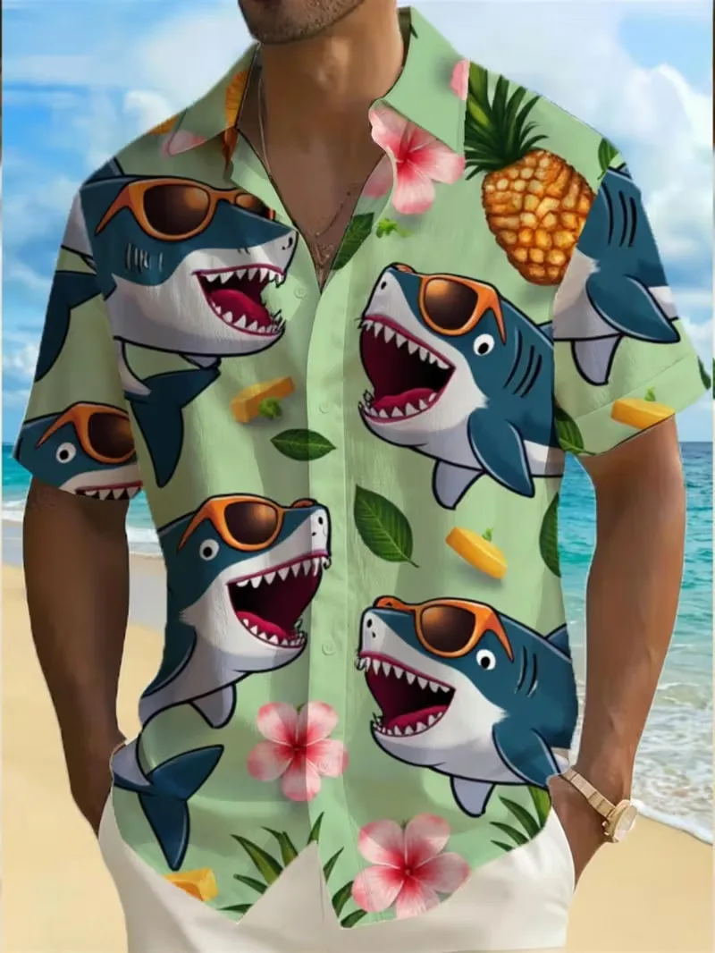 Men's Cute Goat Pineapple Floral Print Cuban Collar Shirt Short Sleeve Button Up Hawaiian Shirt Tropical Vacation Shirts For Men
Men's Cute Goat Pineapple Floral Print Cuban Collar Shirt Short Sleeve Button Up Hawaiian Shirt Tropical Vacation Shirts For Men