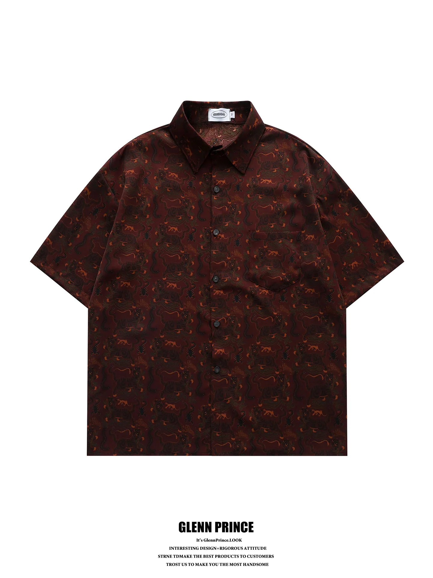 GPstudio Men's Short Sleeve Casual Shirt Dark Style Print Loose Fit Summer Fashion Polyester Fiber Youth Popular Printed Shirt
GPstudio Men's Short Sleeve Casual Shirt Dark Style Print Loose Fit Summer Fashion Polyester Fiber Youth Popular Printed Shirt