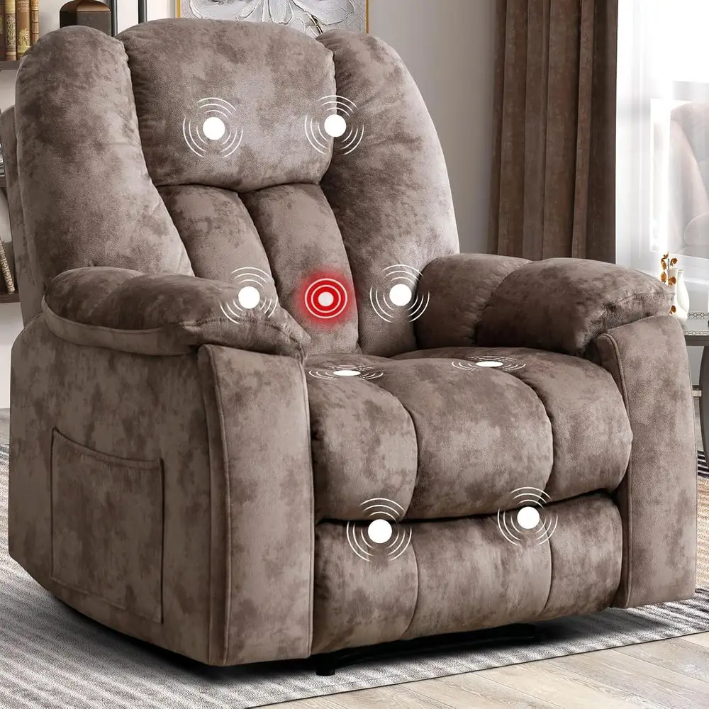 Apricot Fabric Reclining Chair with Cup Holder, Overstuffed Recliner for Living Room or Bedroom
Apricot Fabric Reclining Chair with Cup Holder, Overstuffed Recliner for Living Room or Bedroom