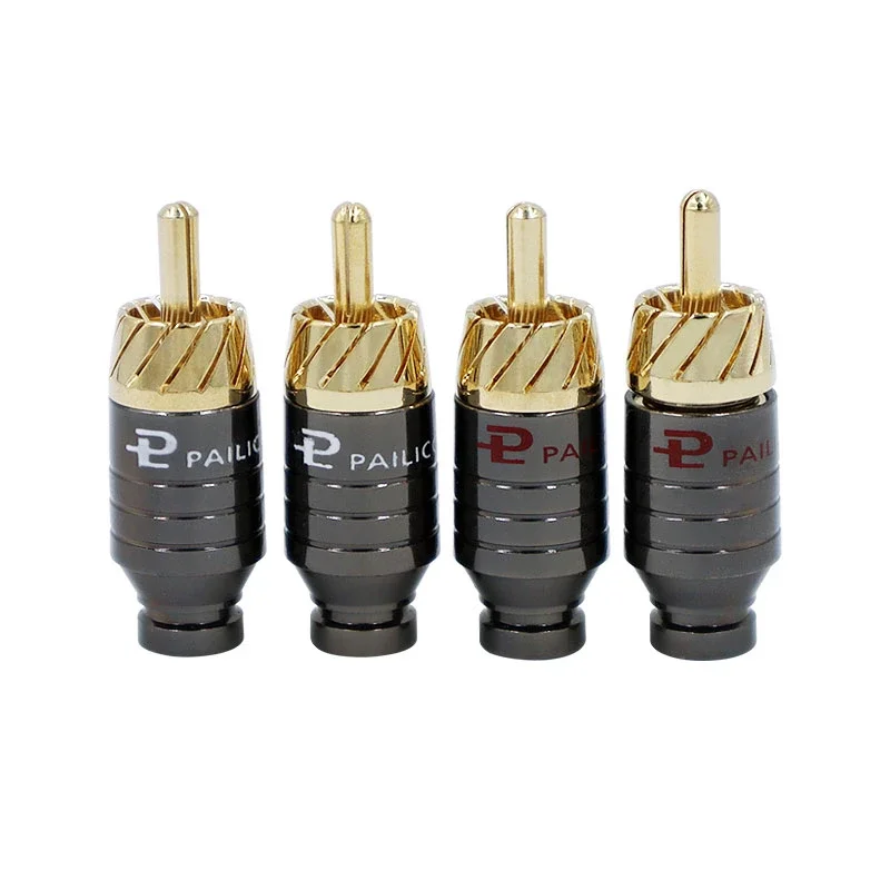4PC Gold Plated RCA Plug Connector, Luxury Audio Jack Adapter for Speaker & Earphone Input Output
4PC Gold Plated RCA Plug Connector, Luxury Audio Jack Adapter for Speaker & Earphone Input Output