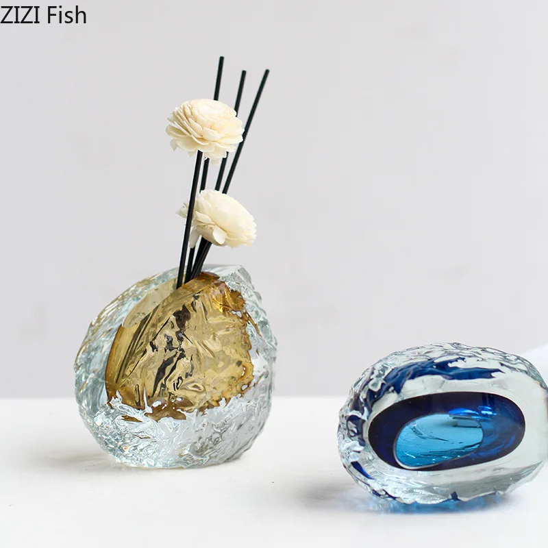 Thick Crystal Glass Vase Irregular Hydroponic Vases Small Mouthed Vase Decorative Vases Flower Arrangement Flowers Vessels
Thick Crystal Glass Vase Irregular Hydroponic Vases Small Mouthed Vase Decorative Vases Flower Arrangement Flowers Vessels
