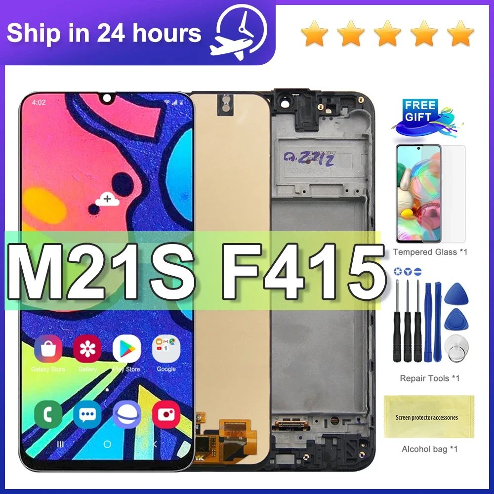 6,4-дюймовый дисплей Super AMOLED M21S, для Samsung M21s SM-F415F, SM-F415F/DS ЖК-дисплей с цифровым преобразователем сенсорного экрана, детали в сборе
6,4-дюймовый дисплей Super AMOLED M21S, для Samsung M21s SM-F415F, SM-F415F/DS ЖК-дисплей с цифровым преобразователем сенсорного экрана, детали в сборе