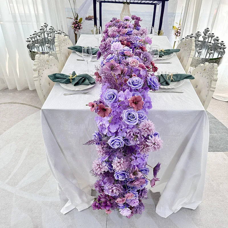 European style purple long table flower art hotel wedding banquet holiday window decoration artificial flower floor arrangement
European style purple long table flower art hotel wedding banquet holiday window decoration artificial flower floor arrangement