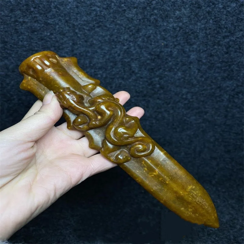 Chinese collection antique handicrafts jade carvings Xiuyu old jade auspicious beasts dragon reliefs handles piece ornaments
Chinese collection antique handicrafts jade carvings Xiuyu old jade auspicious beasts dragon reliefs handles piece ornaments