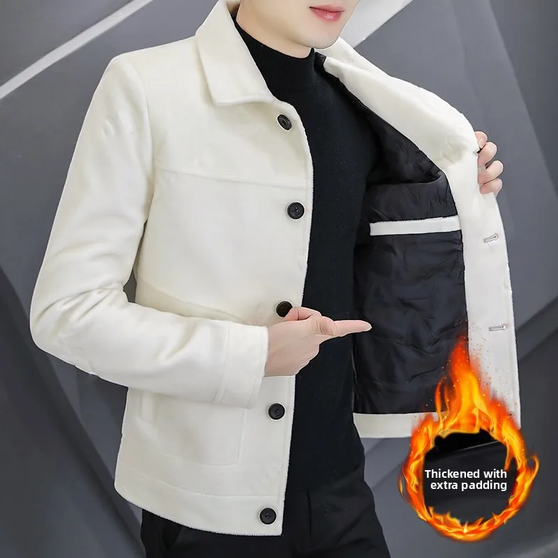 Pure Color Men's Autumn Winter Slim Fit Korean Sle Trendy Woolen Jaet Briti Preppy Knitwear Faionable Youthwear
Pure Color Men's Autumn Winter Slim Fit Korean Sle Trendy Woolen Jaet Briti Preppy Knitwear Faionable Youthwear