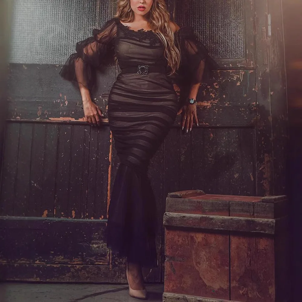 New women's clothing sexy mesh crew neck slim dress lace dress sexy temperament elegant high-end clothing dance costume
New women's clothing sexy mesh crew neck slim dress lace dress sexy temperament elegant high-end clothing dance costume