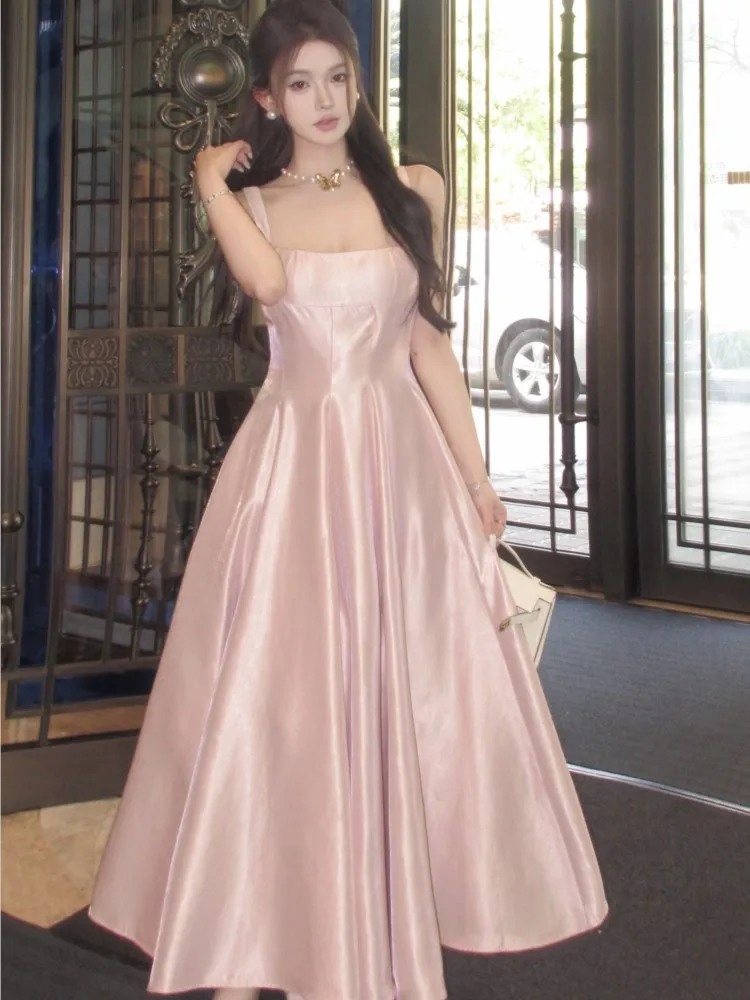 Elegant Princess Womens Dresses Fashion A-Line Vestidos Female Clothes 2025 Sleeveless Square Collar Wedding Evening Party Dress
Elegant Princess Womens Dresses Fashion A-Line Vestidos Female Clothes 2025 Sleeveless Square Collar Wedding Evening Party Dress
