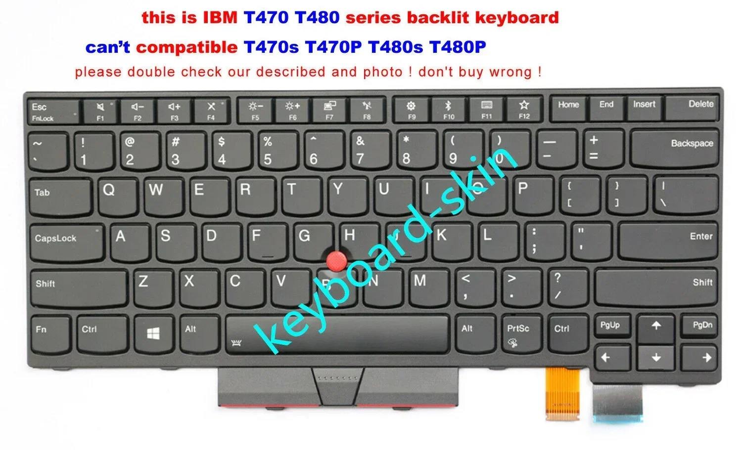New US Keyboard backlit for Lenovo IBM Thinkpad T470 T480 (isn't for T470p/s T480p/s) 01AX569 SN20L72890 SG-85610-XUA laptop
New US Keyboard backlit for Lenovo IBM Thinkpad T470 T480 (isn't for T470p/s T480p/s) 01AX569 SN20L72890 SG-85610-XUA laptop
