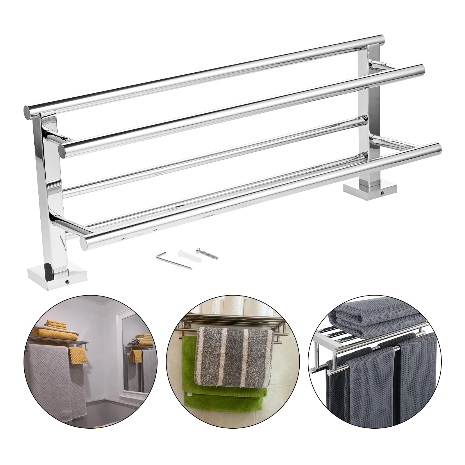 1Pc Bathroom Towel Rack Self-adhesive Wall Mounted Towel Holder with Double Towel Rail 304 Stainless Steel Bathroom Accessories
1Pc Bathroom Towel Rack Self-adhesive Wall Mounted Towel Holder with Double Towel Rail 304 Stainless Steel Bathroom Accessories