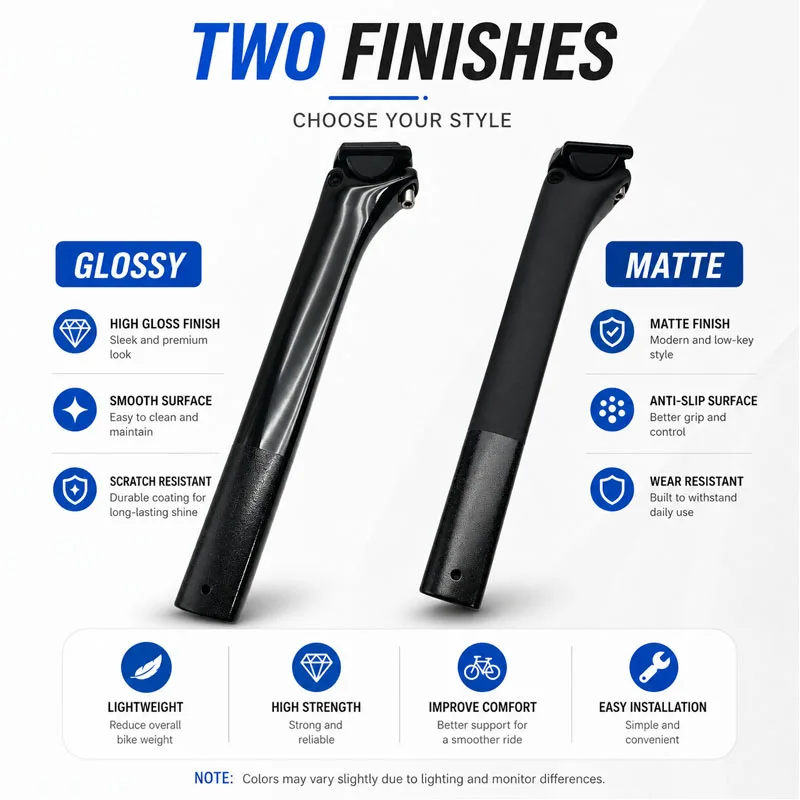 300mm Bicycle Carbon Seatpost for SL8 Road Bike Matte Black Paint Offset 15mm Height Adjustable Cycling Seat Post
300mm Bicycle Carbon Seatpost for SL8 Road Bike Matte Black Paint Offset 15mm Height Adjustable Cycling Seat Post