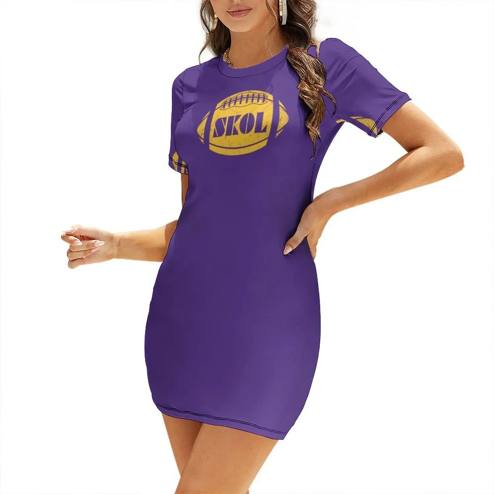 SKOL Retro Football - Purple Short-Sleeved Dress dress women elegant luxury Women's summer dresses Long dress woman
SKOL Retro Football - Purple Short-Sleeved Dress dress women elegant luxury Women's summer dresses Long dress woman