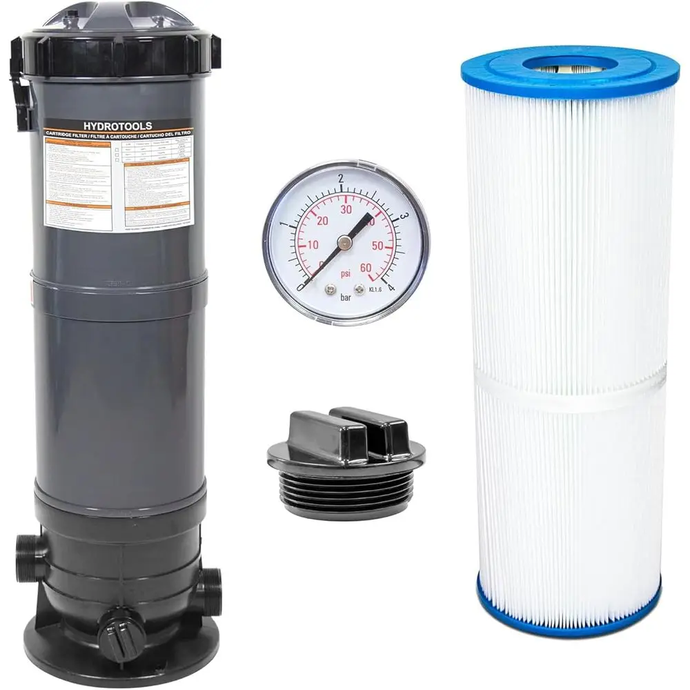 Above-Ground Pool Cartridge Filter Tank with High-Performance Replacement Element - 70 Sq. Ft. Filtration, Easy-Install System
Above-Ground Pool Cartridge Filter Tank with High-Performance Replacement Element - 70 Sq. Ft. Filtration, Easy-Install System