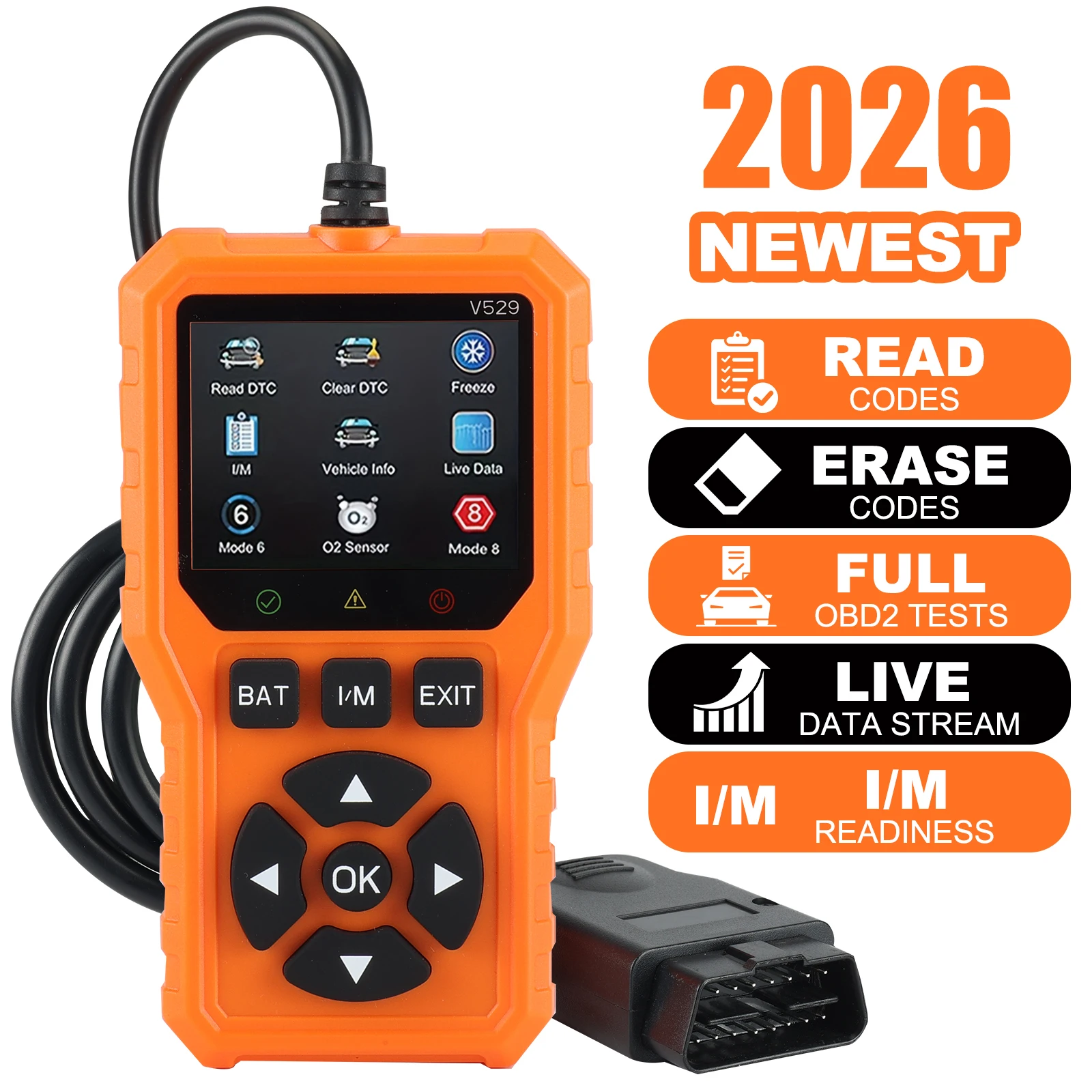 V529 OBD2 Diagnostic Scanner Auto Car Code Reader And Scanner Vehicles' Health Inspection Tool
V529 OBD2 Diagnostic Scanner Auto Car Code Reader And Scanner Vehicles' Health Inspection Tool