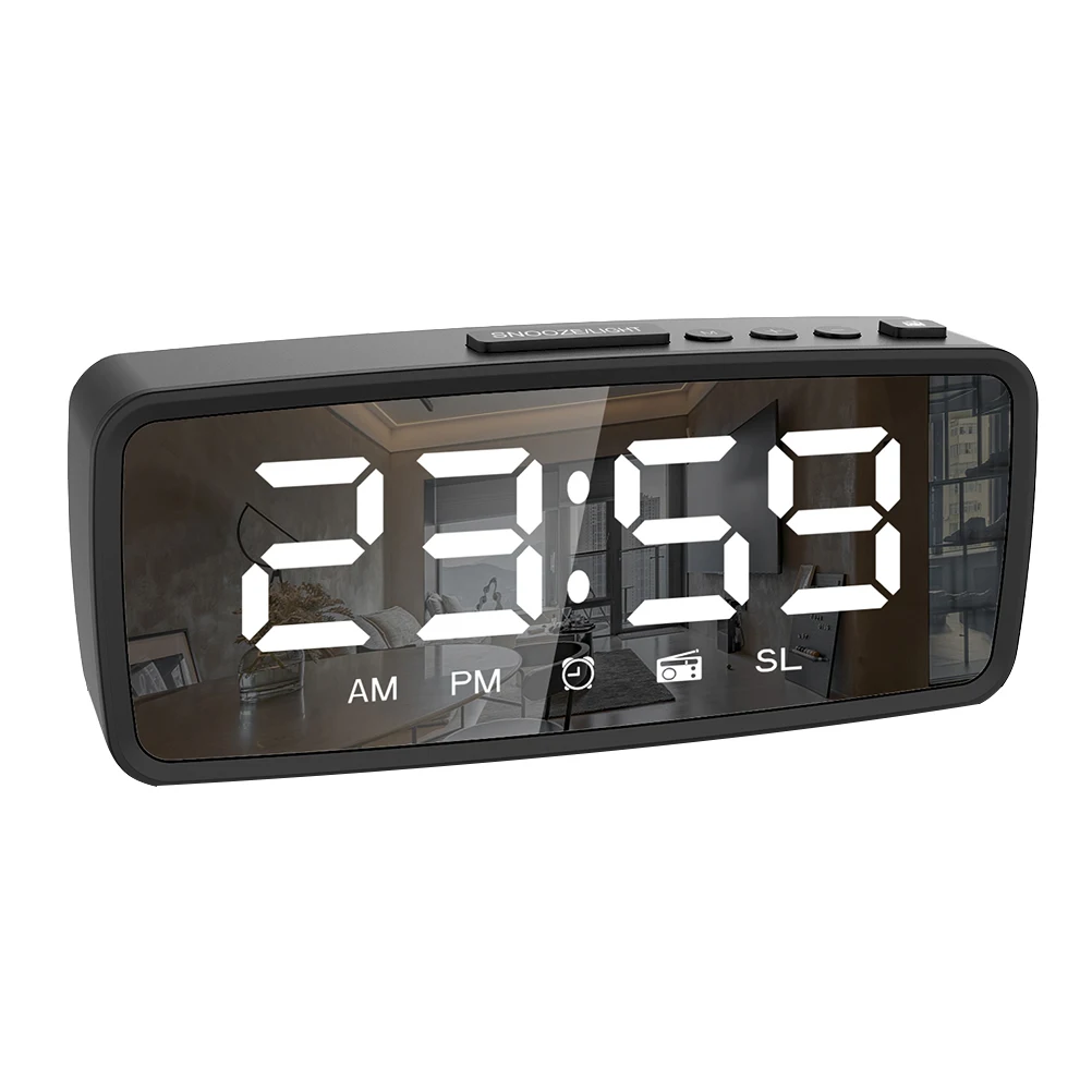 LED Mirror ABS Shell Clear Display Small Alarm Clock Bedroom Decor Table Clock Easy Clean Makeup Mirror
LED Mirror ABS Shell Clear Display Small Alarm Clock Bedroom Decor Table Clock Easy Clean Makeup Mirror