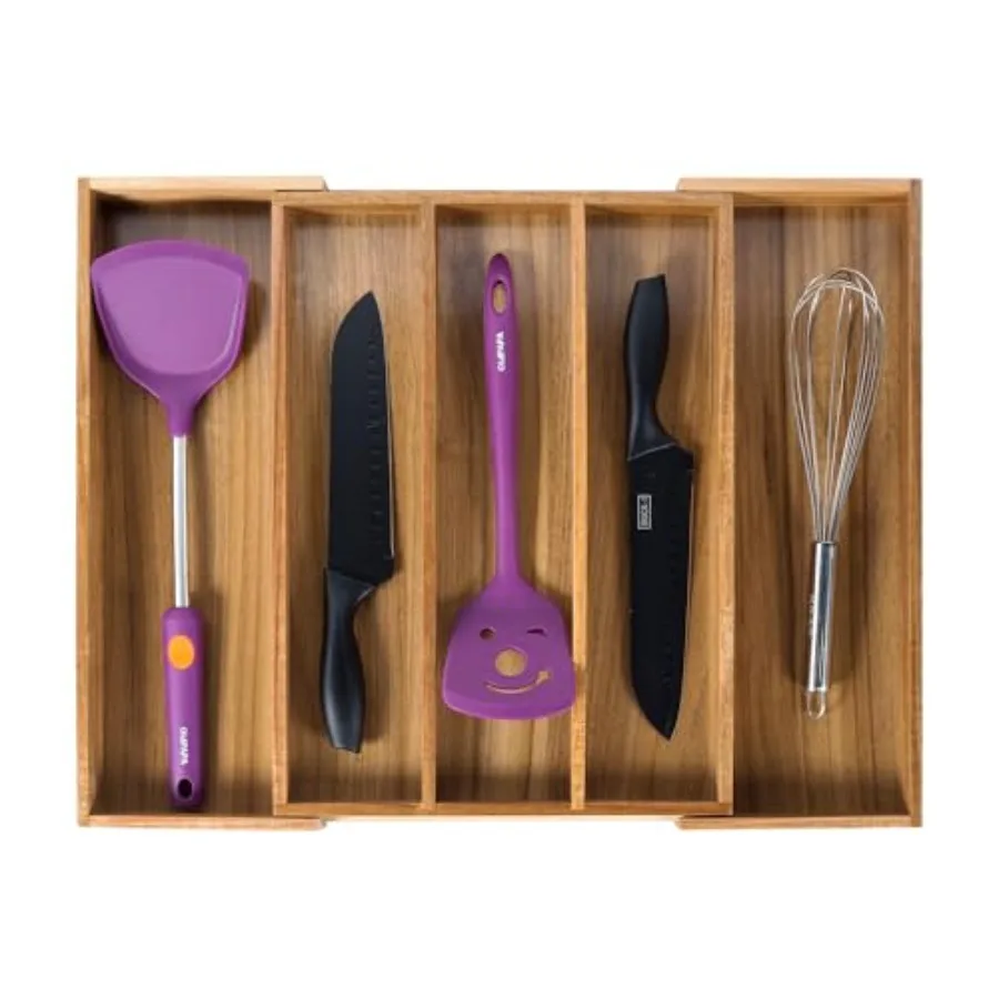 Kitchen Drawer Organizer Expandable, Utensils and Cutlery Tray, Adjustable Silverware Divider for Knives Flatware
Kitchen Drawer Organizer Expandable, Utensils and Cutlery Tray, Adjustable Silverware Divider for Knives Flatware
