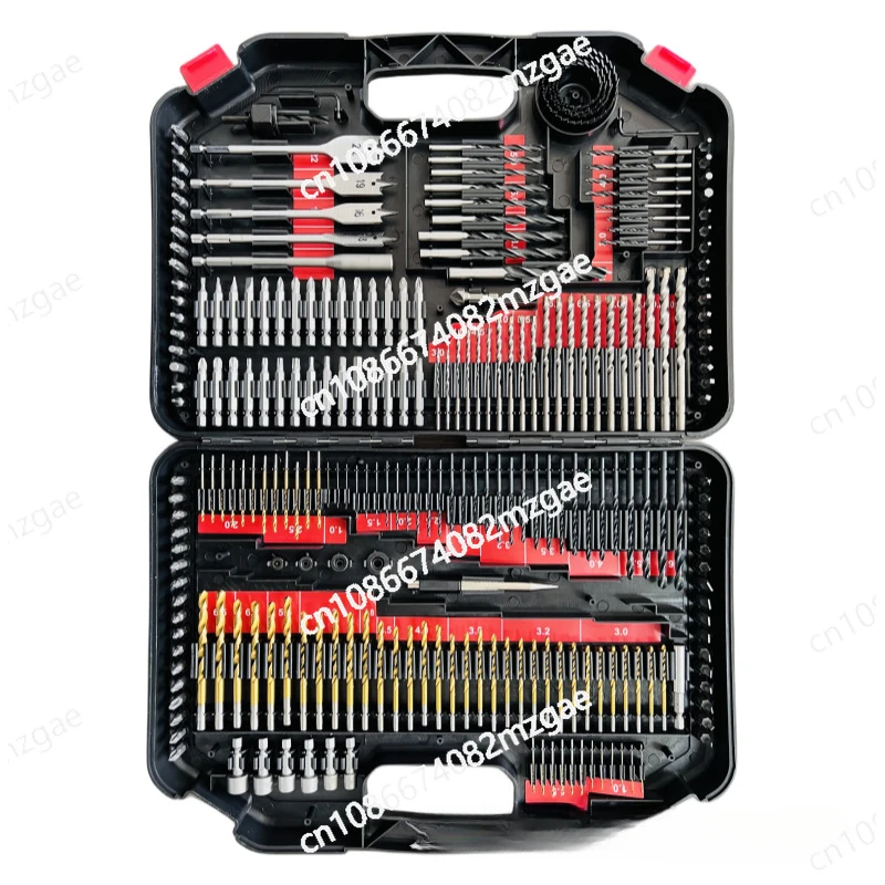 Household 246 piece drill set, hole opener, Fried Dough Twists drill bit, cement drill, carpenter's flat drill set
Household 246 piece drill set, hole opener, Fried Dough Twists drill bit, cement drill, carpenter's flat drill set