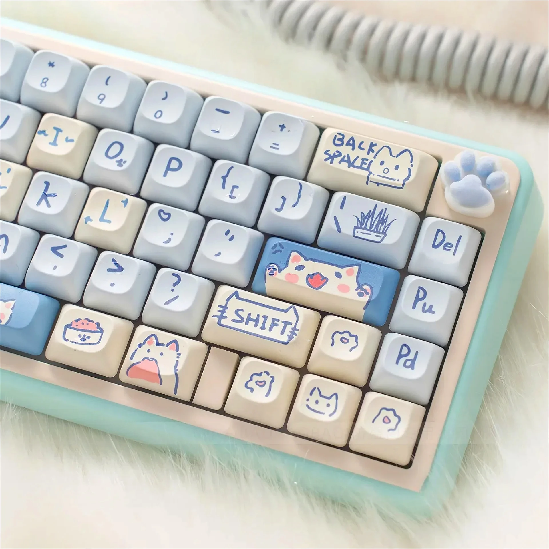 MOC Keycap PBT Blue Meow Meow Cute Theme 145 Keys Heat Sublimation for MX Switch Gamer Keyboards
MOC Keycap PBT Blue Meow Meow Cute Theme 145 Keys Heat Sublimation for MX Switch Gamer Keyboards