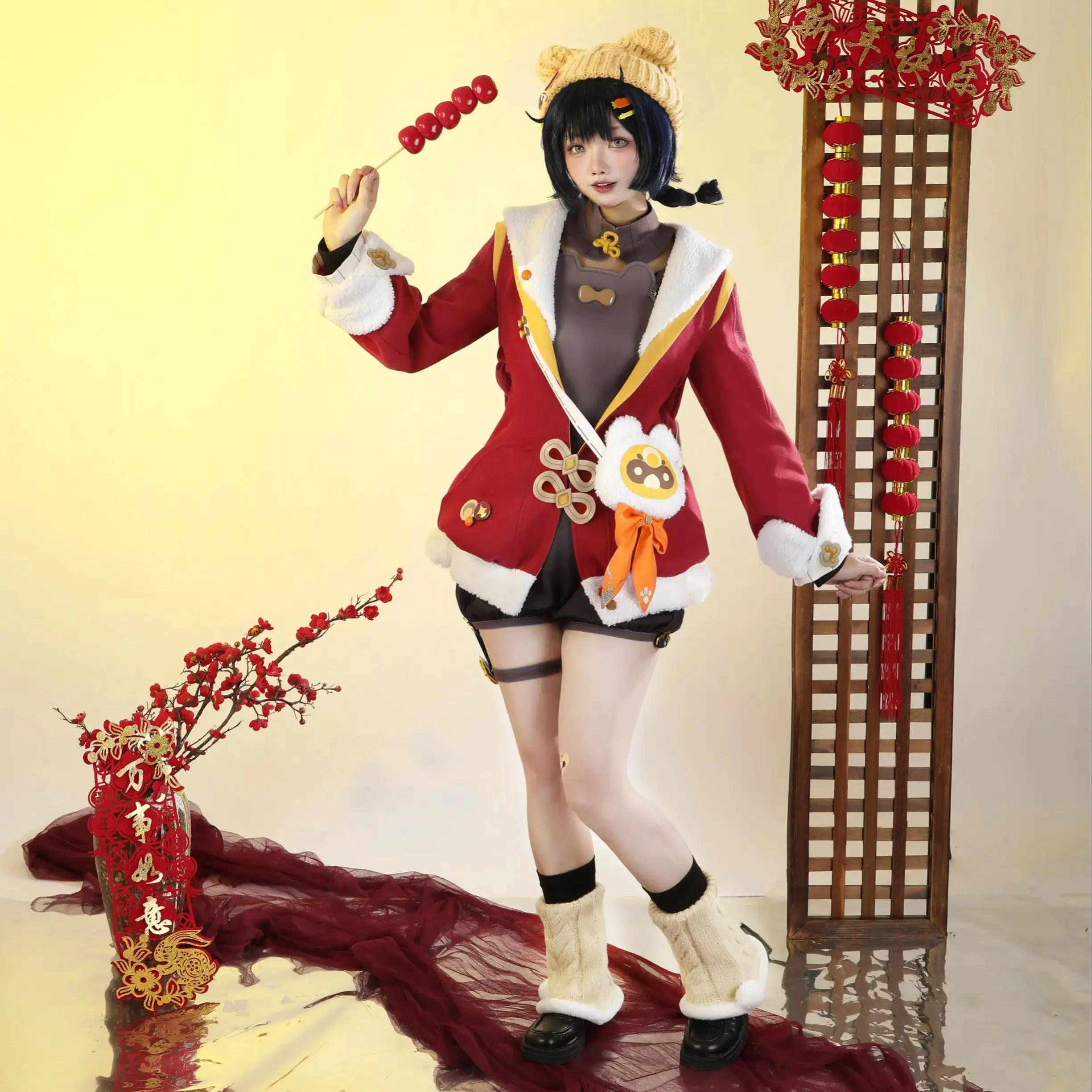 XiangLing Cosplay Game Genshin Impact Lantern Rite Skin Costume Women Knitted Wool Hat Stockings Carnival Outfits For Comic Con
XiangLing Cosplay Game Genshin Impact Lantern Rite Skin Costume Women Knitted Wool Hat Stockings Carnival Outfits For Comic Con