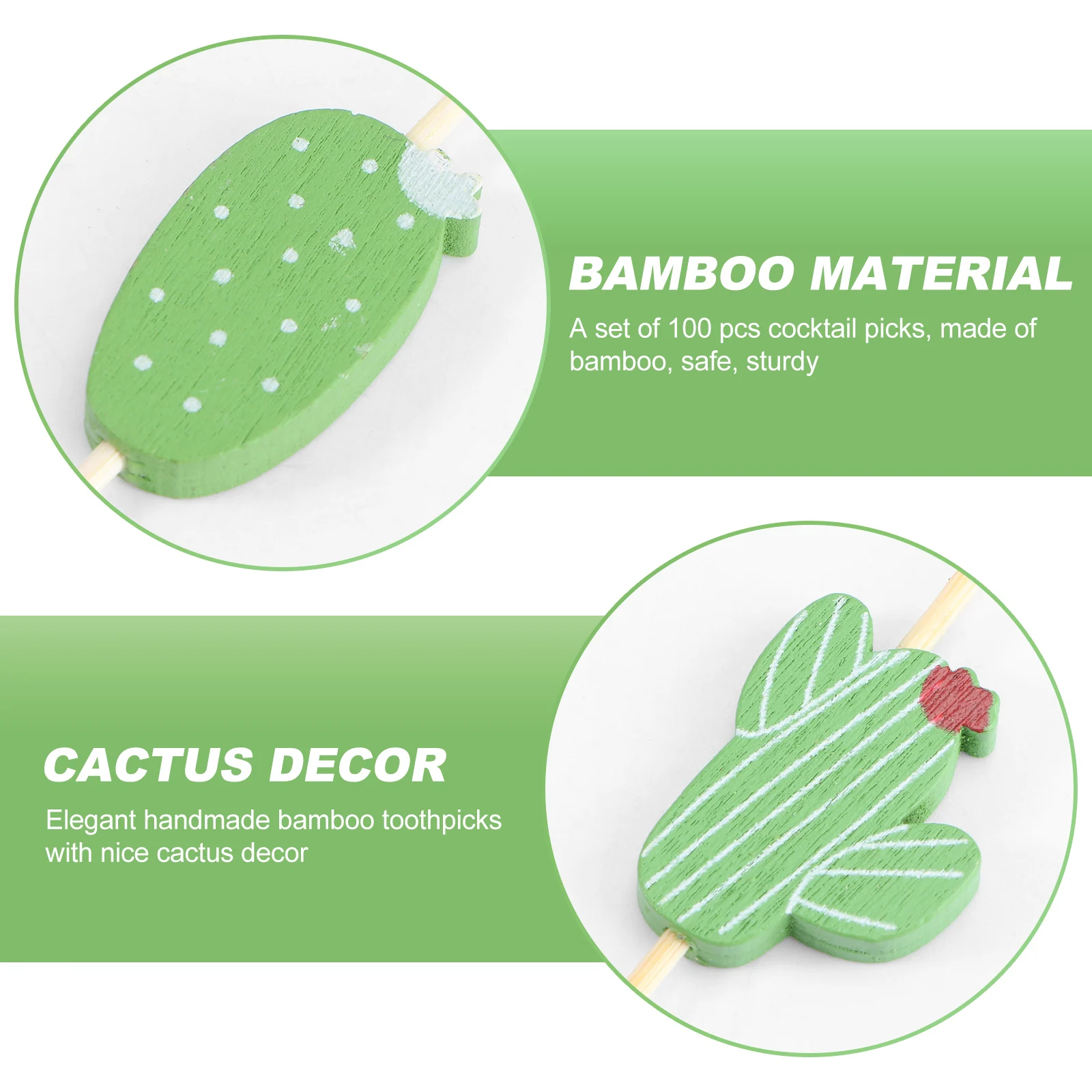 100pcs Cocktail Picks Bamboo Fruit Toothpicks Appetizer Display Party Supplies Bar Tools Creative Cactus Design
100pcs Cocktail Picks Bamboo Fruit Toothpicks Appetizer Display Party Supplies Bar Tools Creative Cactus Design