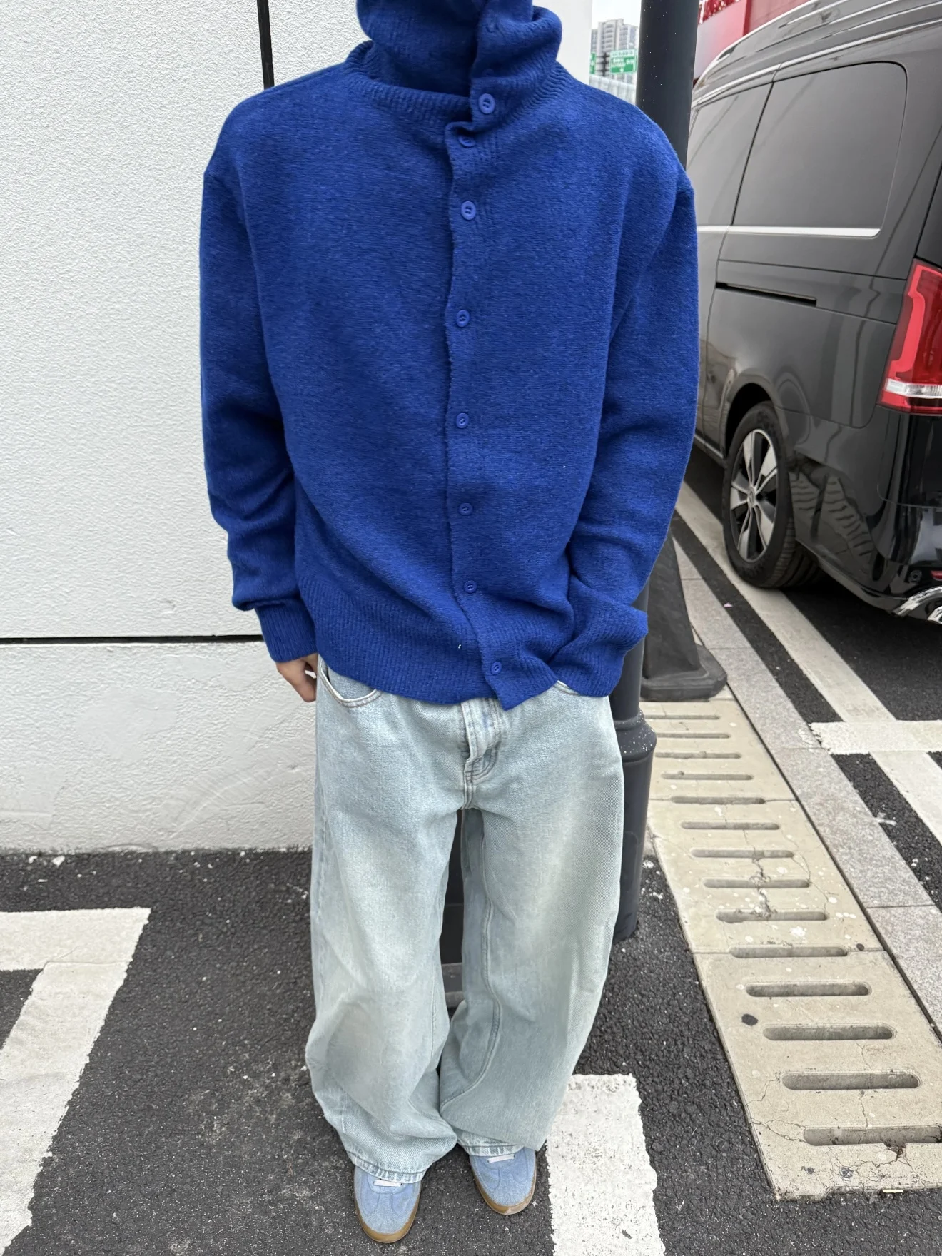 American Gem Blue High Collar Button Knitted Sweater Loose Fit Women's Sle Autumn Winter Vintage Loose Feeling Sweatirt
American Gem Blue High Collar Button Knitted Sweater Loose Fit Women's Sle Autumn Winter Vintage Loose Feeling Sweatirt