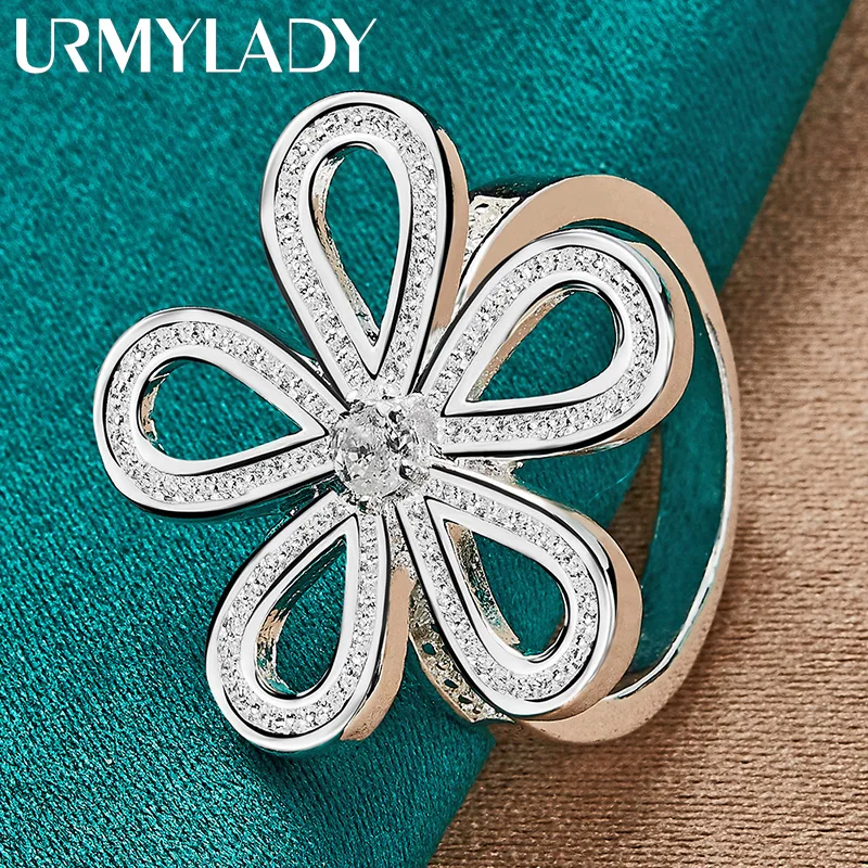 URMYLADY 925 Sterling Silver Flower Zircon 7-10# Ring For Women Wedding Engagement Party Fashion Jewelry
URMYLADY 925 Sterling Silver Flower Zircon 7-10# Ring For Women Wedding Engagement Party Fashion Jewelry
