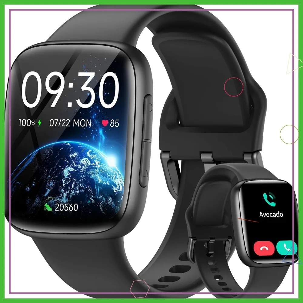 1.85" AMOLED Smart Watch, Fitness Tracker for Men Women, Heart Rate Sleep SpO2, Answer/Make Calls, 3ATM Waterproof, 120+ Sports
1.85" AMOLED Smart Watch, Fitness Tracker for Men Women, Heart Rate Sleep SpO2, Answer/Make Calls, 3ATM Waterproof, 120+ Sports