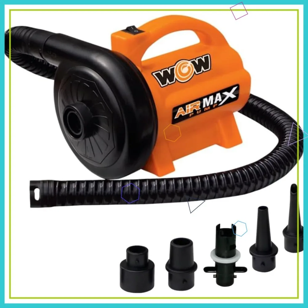 120V AC Electric Pump 600 L/min Air Inflator with 5 Adapters for Inflatables Orange
120V AC Electric Pump 600 L/min Air Inflator with 5 Adapters for Inflatables Orange