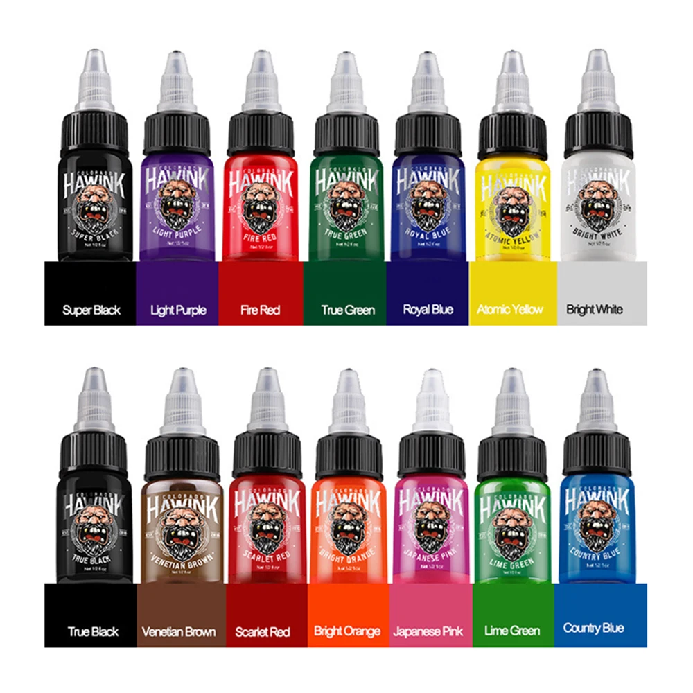 HAWINK Professional 14 Colors 15ml Tattoo Ink Permanent Makeup Pigment for Tattoo Eyebrow Semi-Permanent Lips Eyeliner Color
HAWINK Professional 14 Colors 15ml Tattoo Ink Permanent Makeup Pigment for Tattoo Eyebrow Semi-Permanent Lips Eyeliner Color