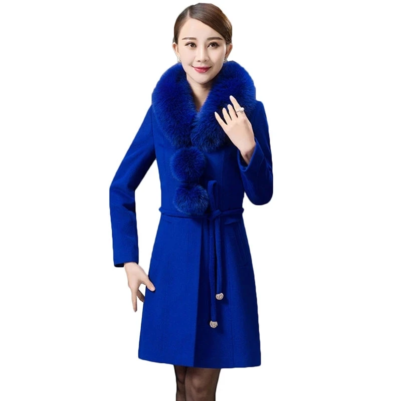 5XL Women Woolen Coat New Autumn Winter Jacket Middle-aged Mother Clothes Solid Big Fur Collar Elegant Lady Wool Coat
5XL Women Woolen Coat New Autumn Winter Jacket Middle-aged Mother Clothes Solid Big Fur Collar Elegant Lady Wool Coat