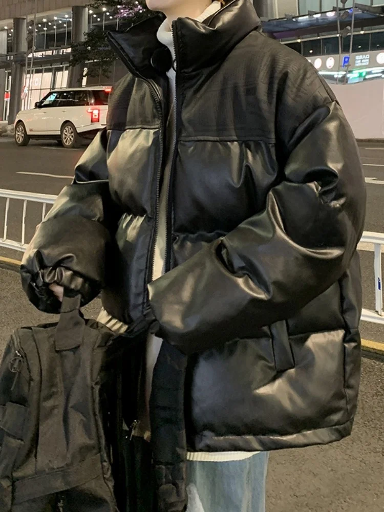 Мужская зимняя утепленная куртка из искусственной кожи с хлопковой подкладкой, молодежная, модная, повседневная, теплая, на молнии, цветное длинное пальто
Мужская зимняя утепленная куртка из искусственной кожи с хлопковой подкладкой, молодежная, модная, повседневная, теплая, на молнии, цветное длинное пальто