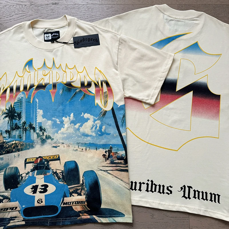 Go-kart Print GOD SPEED T Shirts Men Women Seaside Beach Casual Vacation Hawaiian Style Short Sleeve Godspeed Top Tee
Go-kart Print GOD SPEED T Shirts Men Women Seaside Beach Casual Vacation Hawaiian Style Short Sleeve Godspeed Top Tee