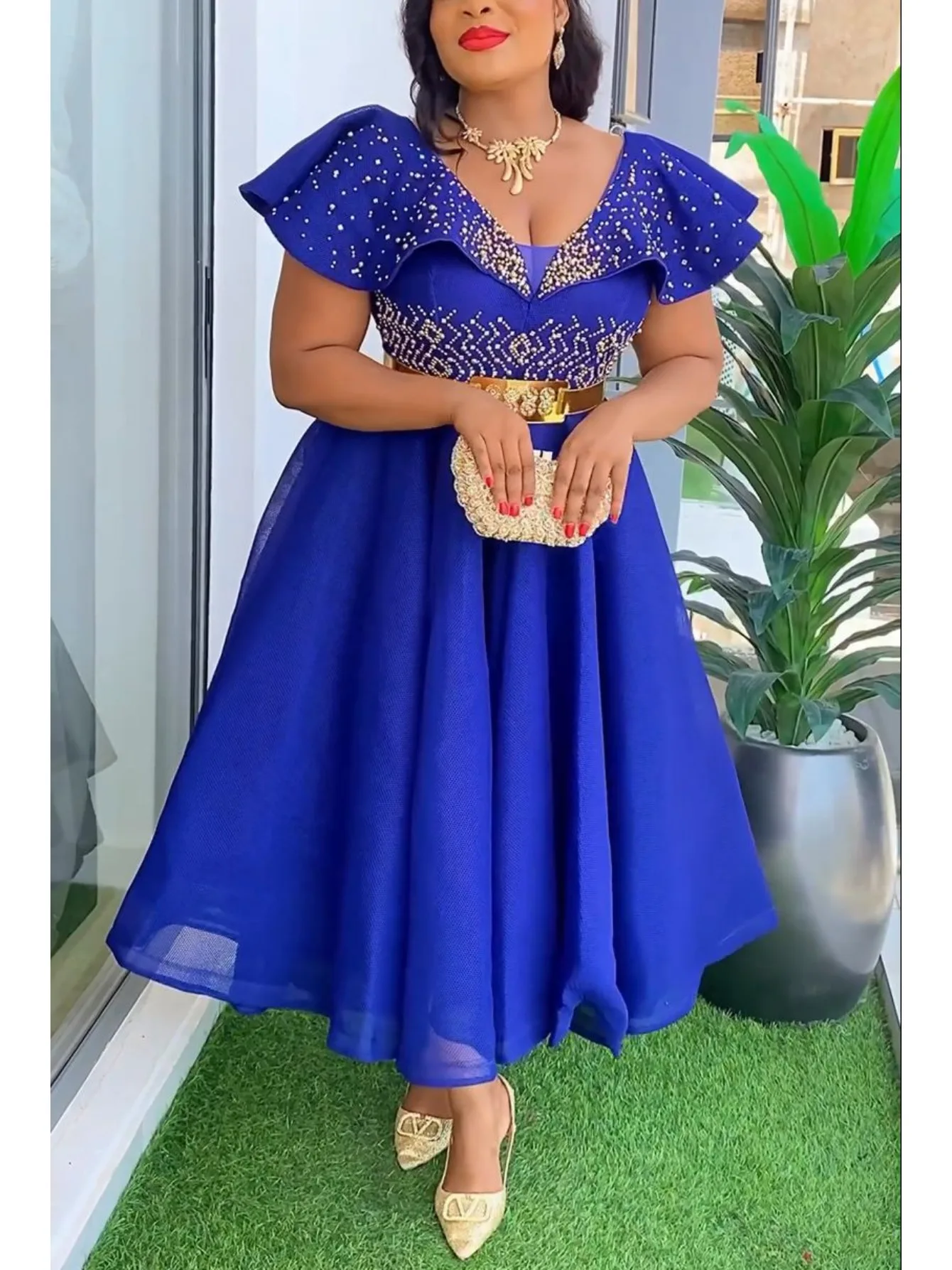 Elegant Dress For Women V Neck Patchwork Luxury Hot Drill Pleated A Line Gowns Fashion Cocktail Party Dinner Vestidos With Belt
Elegant Dress For Women V Neck Patchwork Luxury Hot Drill Pleated A Line Gowns Fashion Cocktail Party Dinner Vestidos With Belt