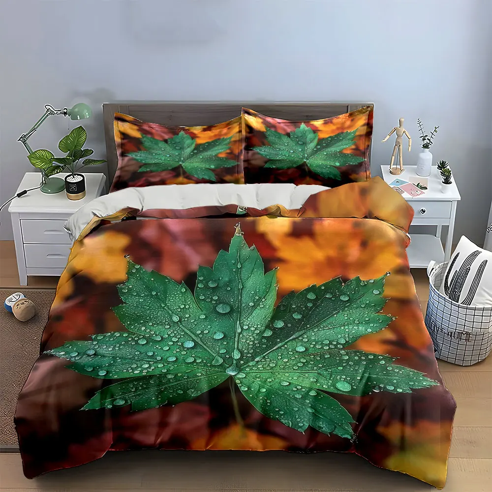 "Leaf Art Autumn Decoration Set" Bedding Set with 1 Duvet Cover 2 Pillowcases Single Double King Queen, Gift
"Leaf Art Autumn Decoration Set" Bedding Set with 1 Duvet Cover 2 Pillowcases Single Double King Queen, Gift