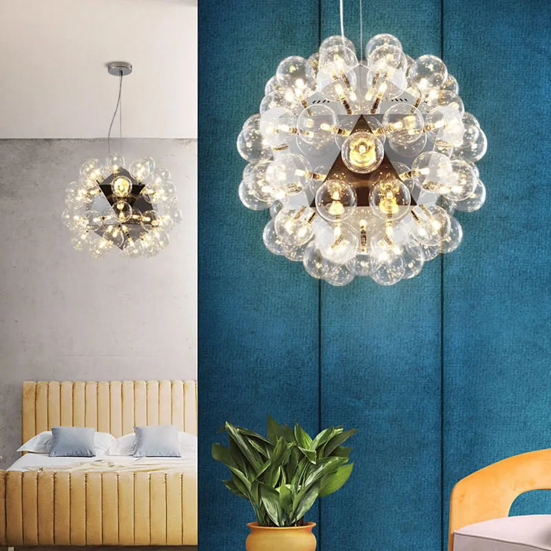 SANDYHA Modern Stainless Steel Pendant Lights Elegant Ball Glass Chandeliers for Living Room Dining Table Home Lighting Decor
SANDYHA Modern Stainless Steel Pendant Lights Elegant Ball Glass Chandeliers for Living Room Dining Table Home Lighting Decor