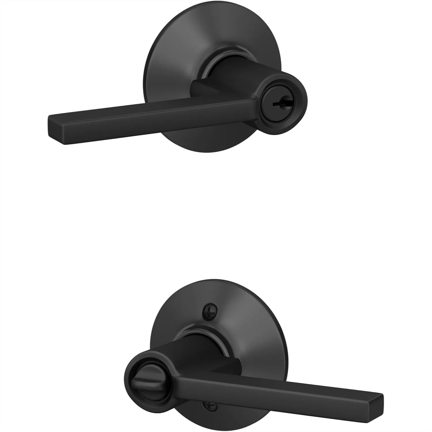 Keyed Entry Door Lever with Matte Black Finish, Keyed Security Lock for Entry Doors, Easy DIY Installation with Self-Aligning
Keyed Entry Door Lever with Matte Black Finish, Keyed Security Lock for Entry Doors, Easy DIY Installation with Self-Aligning