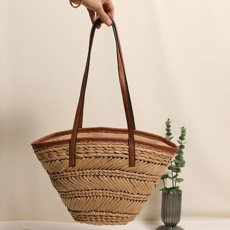 Large-capacity Paper Rope Crochet Woven Women's Straw Shoulder Bag Bohemian Style Beach Bag Bali Vacation Versatile Tote Bag
Large-capacity Paper Rope Crochet Woven Women's Straw Shoulder Bag Bohemian Style Beach Bag Bali Vacation Versatile Tote Bag